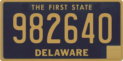 DE license plate 982640