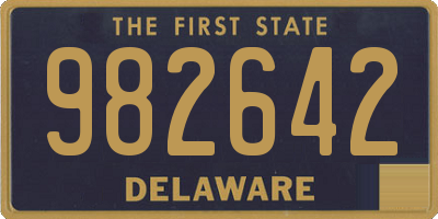 DE license plate 982642