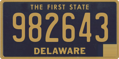 DE license plate 982643