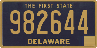 DE license plate 982644