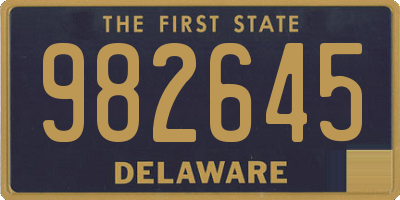 DE license plate 982645