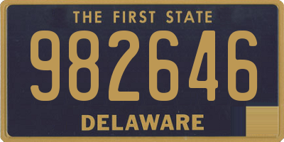 DE license plate 982646