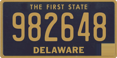 DE license plate 982648