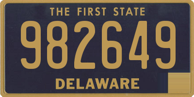 DE license plate 982649