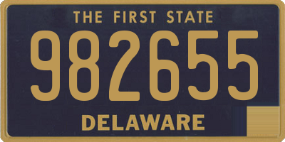 DE license plate 982655