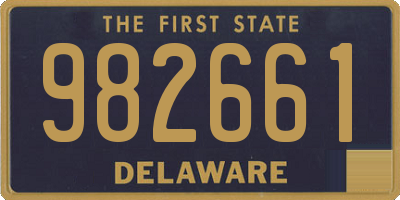 DE license plate 982661