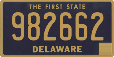 DE license plate 982662