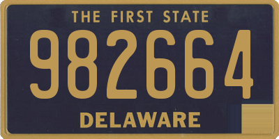 DE license plate 982664