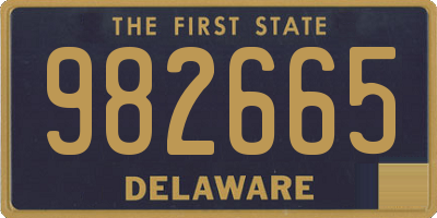 DE license plate 982665