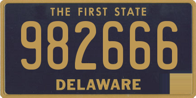 DE license plate 982666