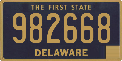 DE license plate 982668