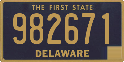 DE license plate 982671