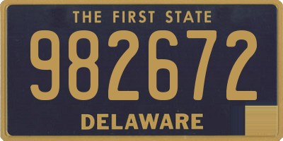 DE license plate 982672