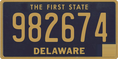 DE license plate 982674