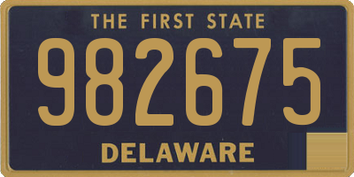 DE license plate 982675