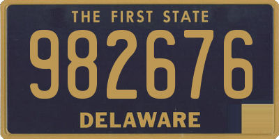 DE license plate 982676