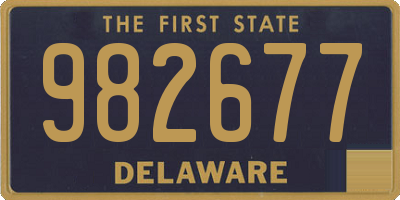 DE license plate 982677