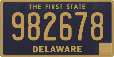 DE license plate 982678