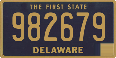 DE license plate 982679