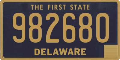 DE license plate 982680