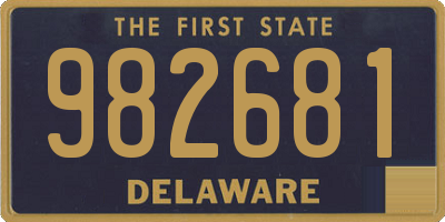 DE license plate 982681