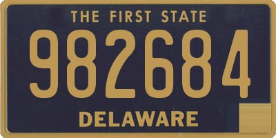 DE license plate 982684