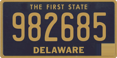 DE license plate 982685