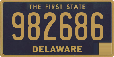 DE license plate 982686