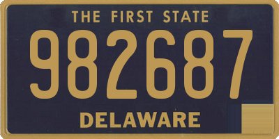 DE license plate 982687