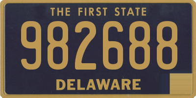 DE license plate 982688