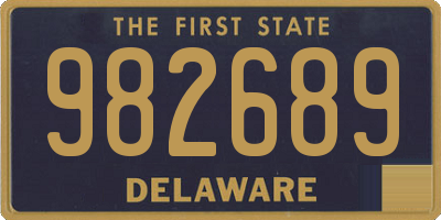 DE license plate 982689