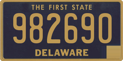 DE license plate 982690