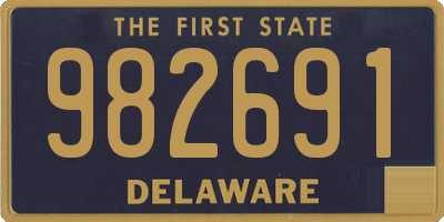 DE license plate 982691