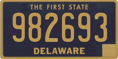 DE license plate 982693