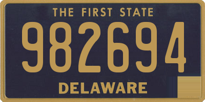 DE license plate 982694