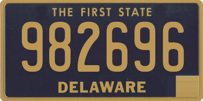 DE license plate 982696