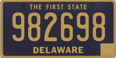 DE license plate 982698