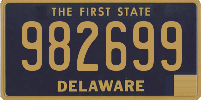 DE license plate 982699