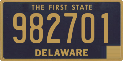 DE license plate 982701