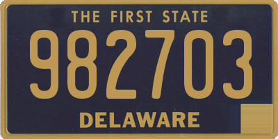 DE license plate 982703