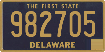 DE license plate 982705