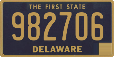 DE license plate 982706