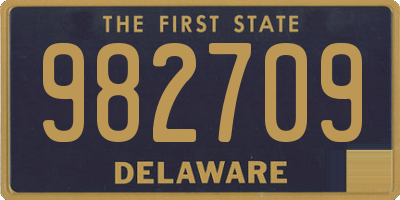 DE license plate 982709