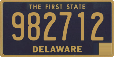 DE license plate 982712