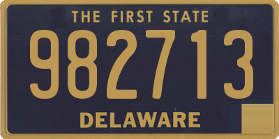 DE license plate 982713