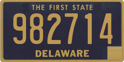 DE license plate 982714