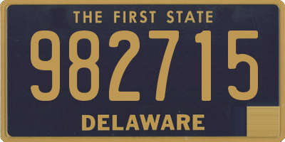 DE license plate 982715