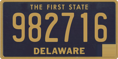 DE license plate 982716