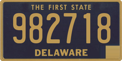 DE license plate 982718