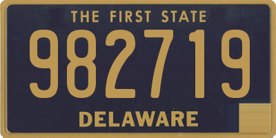 DE license plate 982719